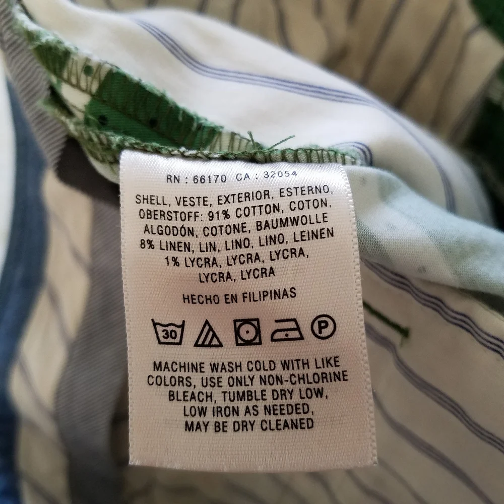 Anthropologie Meadow Rue Madison green striped shorts - Picture 7 of 10